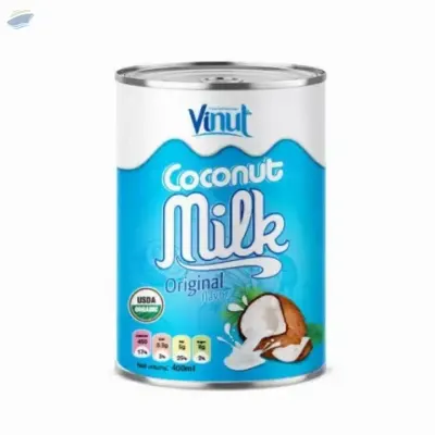 Organic 100% Coconut Milk (Pack of 24) by NAM VIET FOODS & BEVERAGE JSC