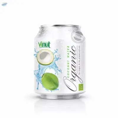 250ml Canned Organic Coconut Water by NAM VIET FOODS & BEVERAGE JSC