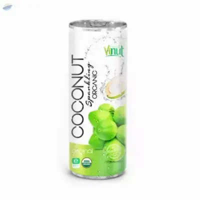 250ml Can Organic Coconut Water by NAM VIET FOODS & BEVERAGE JSC