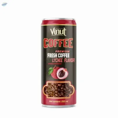 250ml Vinut Premium Coffee Drink With Lychee by NAM VIET FOODS & BEVERAGE JSC