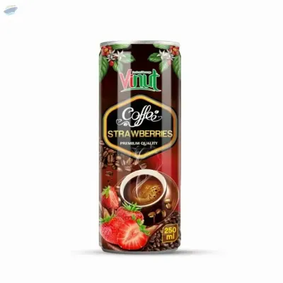 250ml Vinut Coffee Drink With Strawberries by NAM VIET FOODS & BEVERAGE JSC