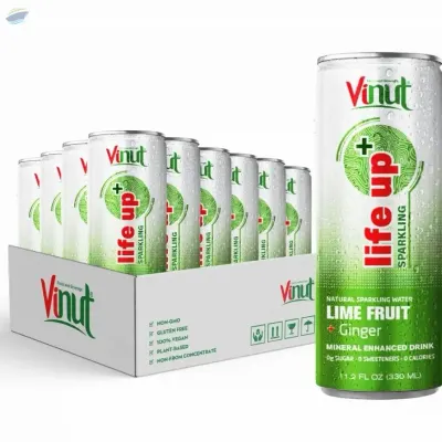 Sparkling Water Can Drink Lime & Ginger by NAM VIET FOODS & BEVERAGE JSC