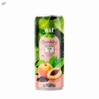 Premium Black Tea & Peach Sparkling Water by NAM VIET FOODS & BEVERAGE JSC
