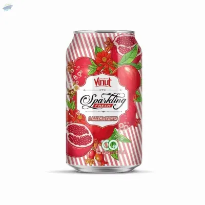 330ml VINUT Fresh Sparkling Pomegranate Water by NAM VIET FOODS & BEVERAGE JSC