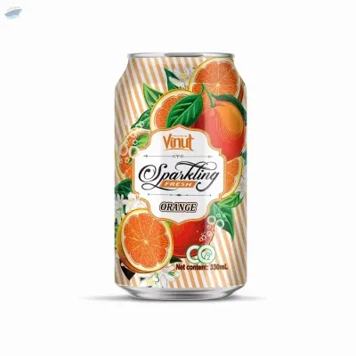 330ml Vinut Fresh Orange Sparkling Water by NAM VIET FOODS & BEVERAGE JSC