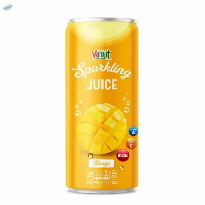330ml VINUT Sparkling Mango Juice by NAM VIET FOODS & BEVERAGE JSC
