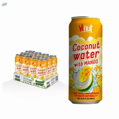 490ml Coconut Water Mango With Pulp by NAM VIET FOODS & BEVERAGE JSC