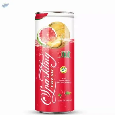 Cantaloupe & Pink Grapefruit Sparkling Water by NAM VIET FOODS & BEVERAGE JSC