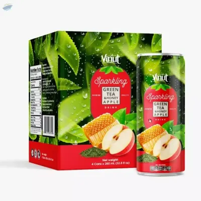 Premium Green Tea & Honey Apple Sparkling Water by NAM VIET FOODS & BEVERAGE JSC