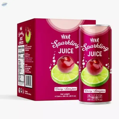 Cherry & Lime Juice Sparkling Water by NAM VIET FOODS & BEVERAGE JSC