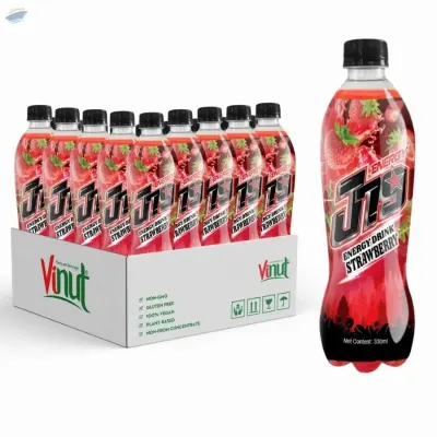 330ml Strawberry Flavor Energy Drink by NAM VIET FOODS & BEVERAGE JSC
