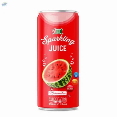 Sparkling Watermelon Juice Can 330ml by NAM VIET FOODS & BEVERAGE JSC