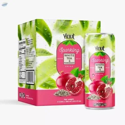 White Tea & Pomegranate Sparkling Water by NAM VIET FOODS & BEVERAGE JSC