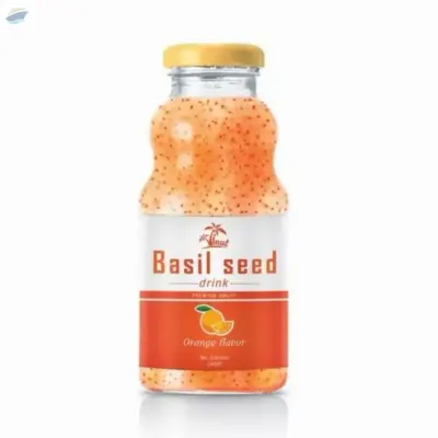 250ml Vinut Basil Seed Drink With Orange Flavor by NAM VIET FOODS & BEVERAGE JSC