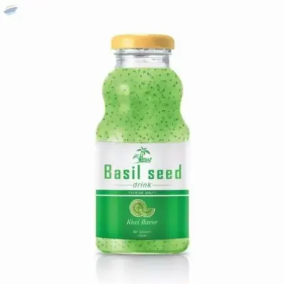 250ml VINUT Basil Seed Drink With Kiwi Flavor by NAM VIET FOODS & BEVERAGE JSC