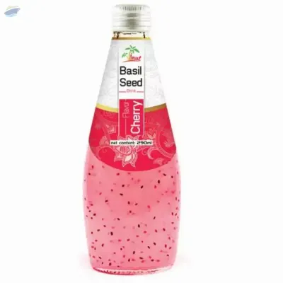290ml Vinut Basil Seed Drink With Cherry Flavor by NAM VIET FOODS & BEVERAGE JSC