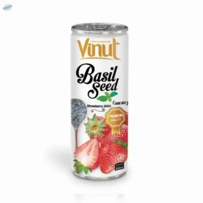 Basil Seed Drink With Strawberry Juice Flavor by NAM VIET FOODS & BEVERAGE JSC