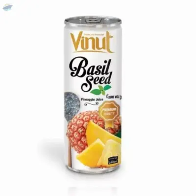 Basil Seed Drink With Pineapple Juice Flavor by NAM VIET FOODS & BEVERAGE JSC
