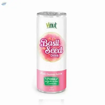 Basil Seed Drink With Pink Guava Juice Flavor by NAM VIET FOODS & BEVERAGE JSC