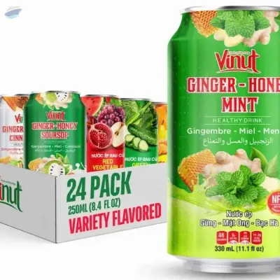 330ml Ginger Honey Mint Juice Drink by NAM VIET FOODS & BEVERAGE JSC