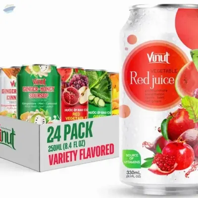 Red Vegetable Juice Drink 330ml VINUT by NAM VIET FOODS & BEVERAGE JSC
