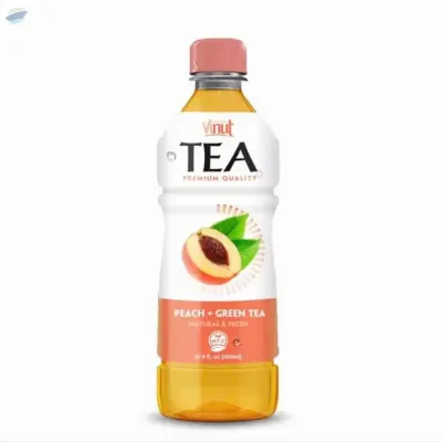 16.9 fl oz Vinut Green Tea With Peach by NAM VIET FOODS & BEVERAGE JSC