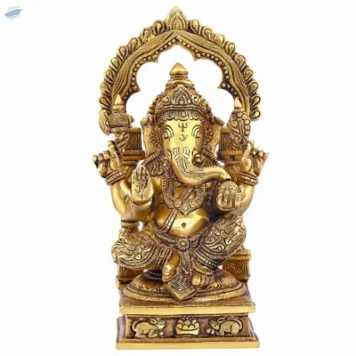 Brass Ganpati Idol for Pooja by Anand