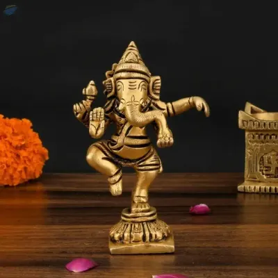 Brass Standing Ganesha Bring Prosperity Home by Anand