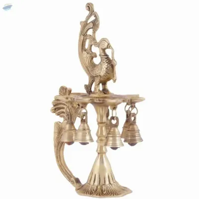 Religious Brass Peacock Lamp