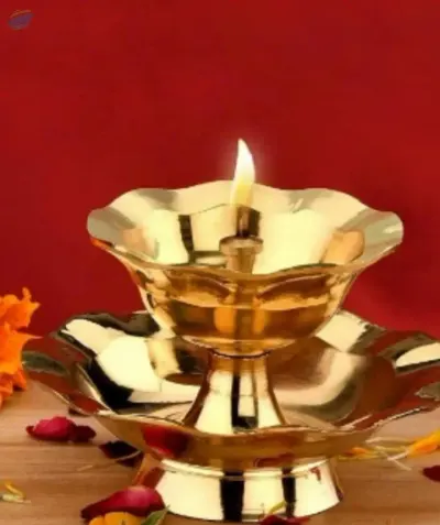 Brass Diya Lamp Cultural Charm by Anand