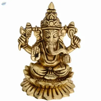 Ganesh Sitting on Lotus by Anand