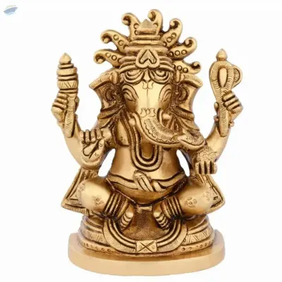 Brass Ganesh Murti for Home Worship by Anand