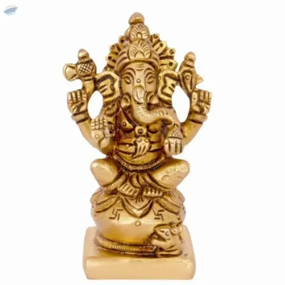 Brass Ganesh Idol Discover Prosperity by Anand
