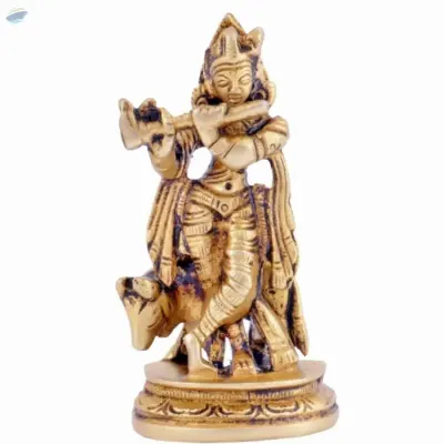 Lord Krishna Statue with Cow by Anand