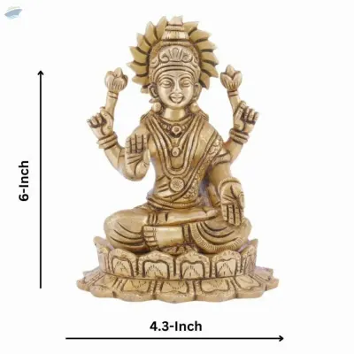 Handcrafted Brass Laxmi Murti by Anand