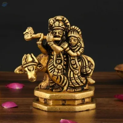 Radha Krishna with Cow by Anand