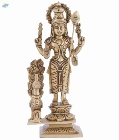 Handcrafted Brass Murugan Statue by Anand
