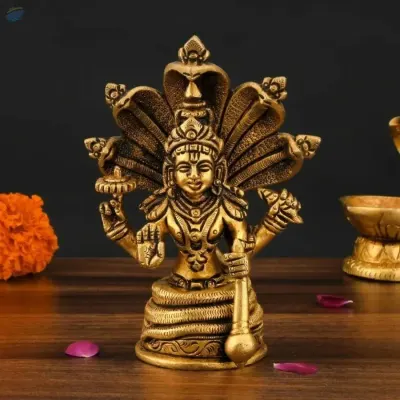 Sheshnaag Vishnu Brass Sculptures