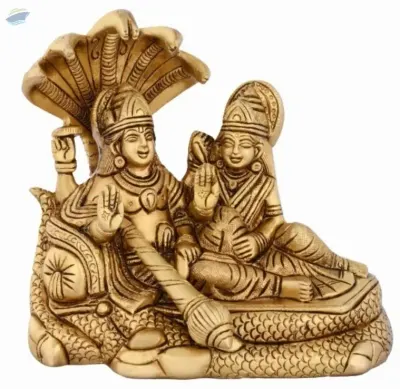 Lord Vishnu and Lakshmi by Anand