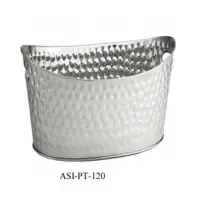 Oval With Bolt Hammered Large SS Party Tubs by Ayushri Industries