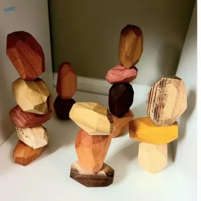 Wooden Balacing Rocks by 99 Gold Data Processing Trading Company Limited