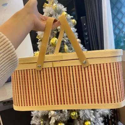 Bamboo Food Storage Box For Picnic by 99 Gold Data Processing Trading Company Limited