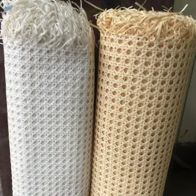 Yellow Plastic Cane Webbing Mesh