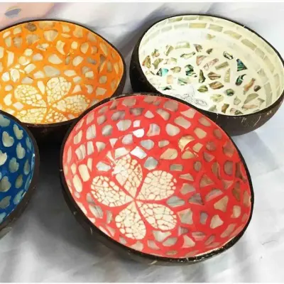 Lacquered Coconut Bowl by 99 Gold Data Processing Trading Company Limited