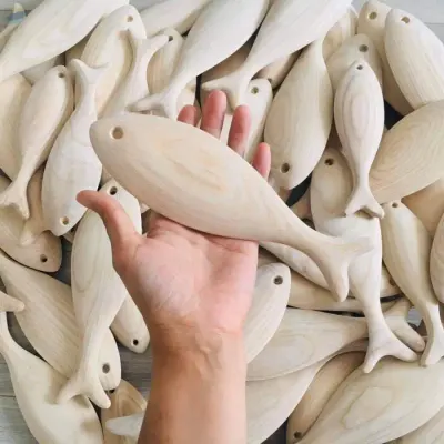 Decor Wooden Fish For Wall Hanging by 99 Gold Data Processing Trading Company Limited
