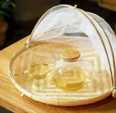 Bamboo Storage Tray With Net by 99 Gold Data Processing Trading Company Limited