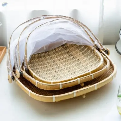 Factory Large Round Bamboo Serving Basket by 99 Gold Data Processing Trading Company Limited