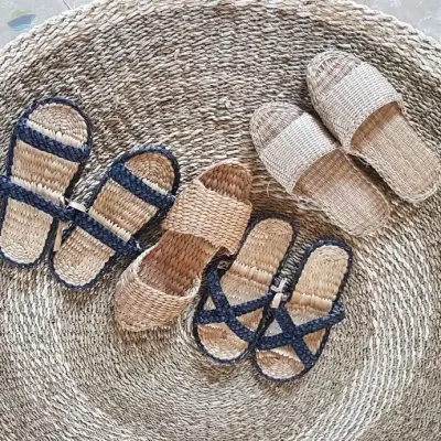 Water Hyacinth Slippers Sandals Made in Vietnam