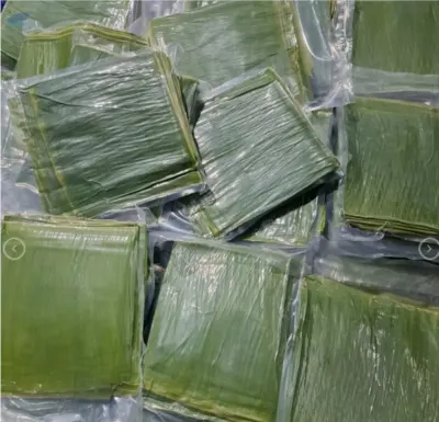 Frozen Green Banana Leaf