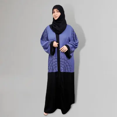 Printed Open Front Shrug Abaya by Gajiwala Export